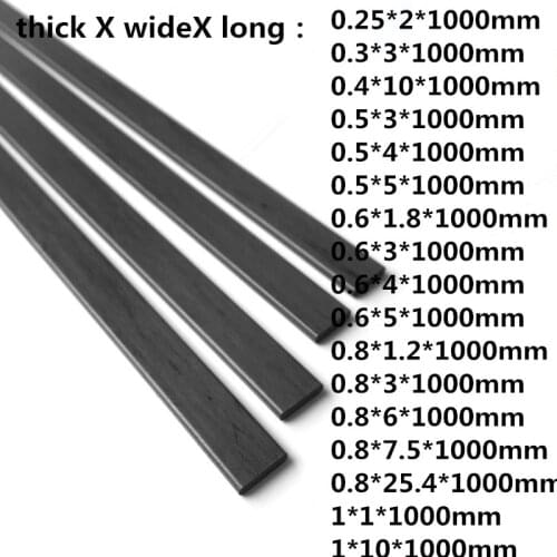 10pcs Carbon fiber sheet Carbon sheet 0.25mm - 1.0mm thick carbon fiber sheet / carbon strip / carbon fiber sheet
