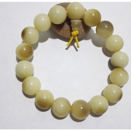 12mm Tibetan Buddhism White Bodhi root Bracelet