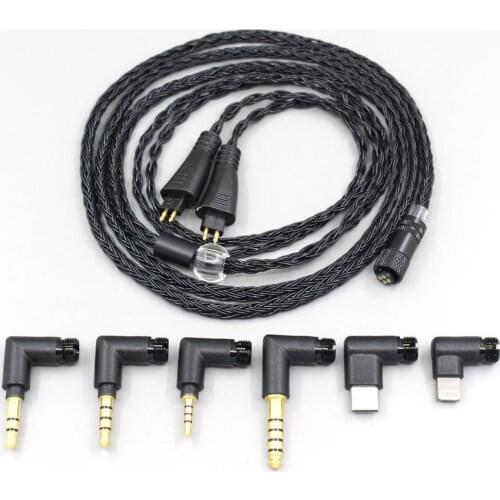 16 Core Black OCC Awesome All In 1 Plug Earphone Cable For FOSTEX TH900 MKII MK2 TH-909 TR-X00 TH-600 Headphone LN006989