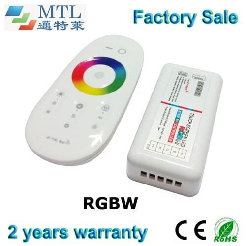 2.4G RF RGBW LED controller programmable with touch panel for LED strip light, 10 pcs/lot, wireless remote, factory wholesale