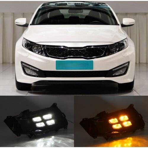 2pcs LED Daytime Running Light For Kia Optima K5 2010-2014 Car Accessories Waterproof ABS 12V DRL Fog Lamp Day Light