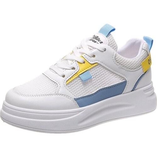 2021 New Women Shoes Korean Women Sports Shoes Purple Thick-soled Flat Shoes Sneakers Autumn Lace-up Ladies Vulcanized Shoes