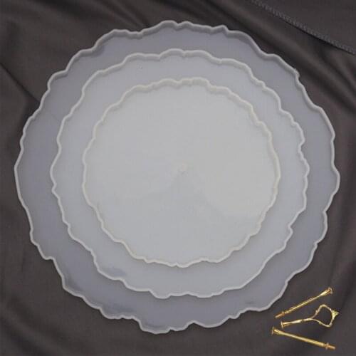 3-layer Made Of Silicone Tableware Mold Cake Tray Resin Tray Decoration Cake Plate Mold Assembly