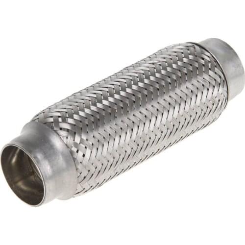 45x200mm Stainless Steel Braided Flexible Exhaust Pipe Muffler 45mm x 200mm, For all car Muffler corrugation. Repair Tube Joint