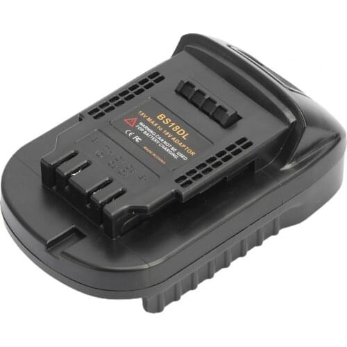 BS18DL Adapter Compact Space-saving Fireproof ABS Power Tool Battery Converter for Bosch 18V Rechargeable Battery Accessories