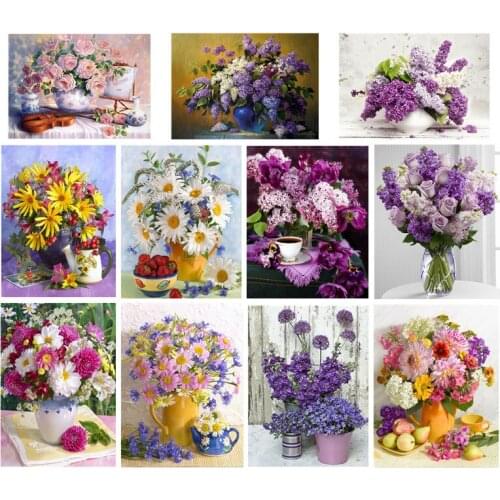 Diamond Painting Flower Lavender Arts and Crafts for Adult Floral Painting Mosaic Jewel Cross Stitch Nordic Home Decor