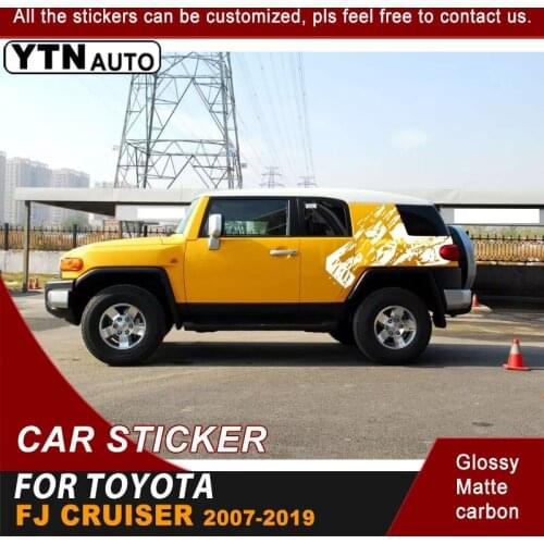 Car Stickers Rear Trunk FJ Letter Mud Styling Graphic Vinyl Car Sticker For Toyota FJ CRUISER 2007-2018 2019 Car Accessories