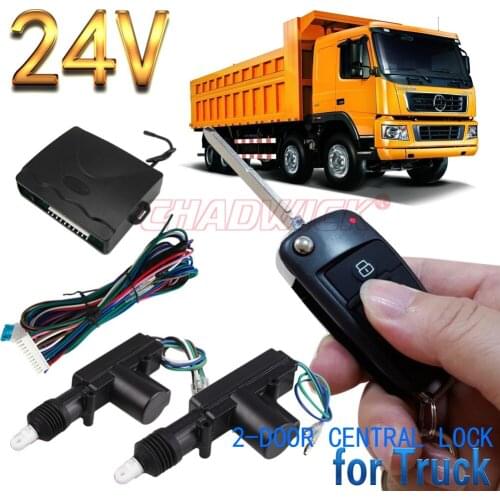 Vehicle Keyless Entry System 24V CHADWICK 8118 FLIP KEY 16# universal for truck Remote control 2 door Central Door Lock locking