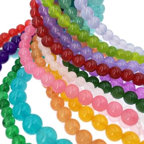 Wholesale Purple Blue Red Jades Natural Stone Beads Round Loose Spacer Beads for Jewelry Making 4 6 8 10 12mm DIY Bracelet