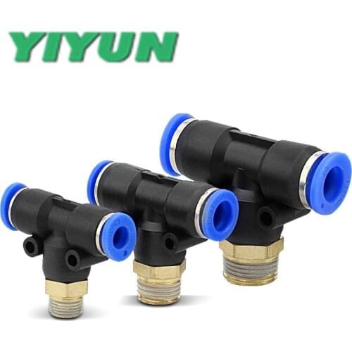 PB4-M5 PB4-01 PB4-02 PB06-M5 PB06-01 PB06-02 PB06-03 PB06-04 PB8-01 PB8-02 PB8-03 PB8-04 T-joint external thread pneumatic tee