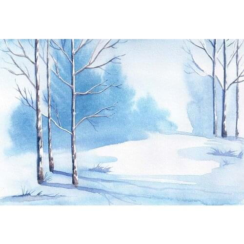 Photography Backdrop Christmas Snowy Winter Forest scenery Newborn Baby Child Photo Booth Background Studio Photocalls W-4470