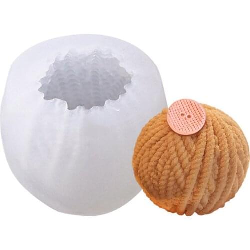 Fondant Silicone Cake Mold Decorating Tools For Baking Yarn Ball Pompom Shape Ice Cream Candle Wax Soap Bath Bomb Mould