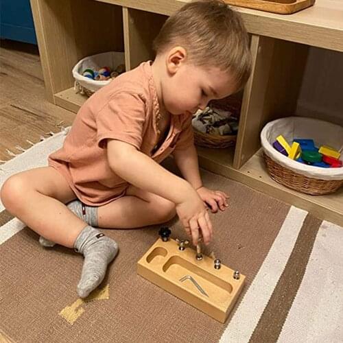 Baby Tool Toys Montessori Sensory Busy Board Montessori Educational Wooden Toys For Children Of 3 Years Learning Games Child