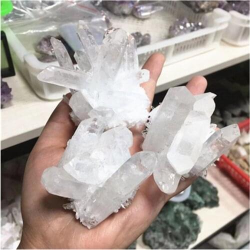 Aura Amethyst Cluster Crystals Healing Stones Natural Carved Gemstone For Decoration