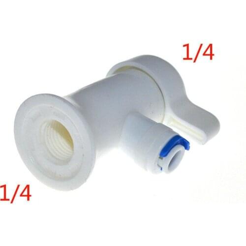 Elbow 1/4" Female-1/4" RO Tank Ceramic Core Ball Valve Quick Connect ST035