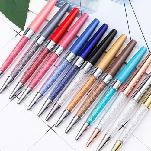 Metal Ballpoint Pen Crystal Pen Office Signature Pen Stationery Student School Writing Gift Pen Advertising X0L0