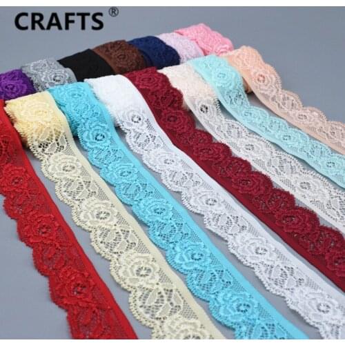 Multicolor 25mm stretch lace lace ribbon ribbon underwear lace ribbon embroidery embroidery clothing accessories