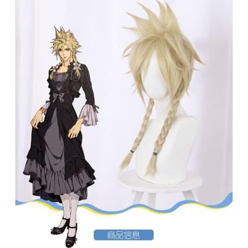 Final Cosplay Fantasy VII Remake FF Cloud Strife Cosplay Wigs Adult Long Heat Resistant Synthetic Hair Wig Cap Set