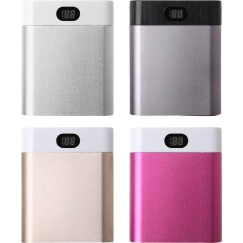 OOTDTY New Dual USB Ports 4x 18650 DIY Portable Battery Charger 5V/2A Holder LCD Display Power Bank Case Box