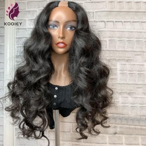 Body Wave U Part Wig Human Hair Full 220 Density Glueless Human Hair Wigs Without Sewing Full Machine Made 1*3'' U Shaped Wig