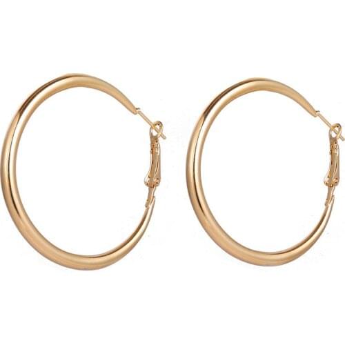 Hoop Earrings for Women Round Gold Circle Earrings Women Jewelry Punk Brincos Wedding Bride Jewelry