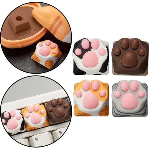 Cute Silicone Cat Paw Gaming Mechanical Keyboard Keycap DIY Custom for Cherry MX Switches