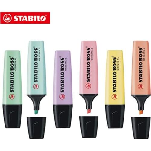 Stabilo Germany MiniBOSS Highlighter Macaron Colorful Focus Small Fresh Marker 3/6 Color Set