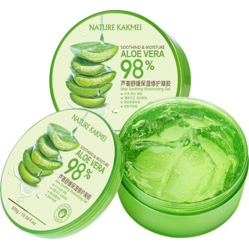 300g 98% Aloe Soothing Face/Hand/Body Gel Aloe Vera Gel Skin Care Remove Acne Moisturizing Day Cream After Sun Lotions Aloe Gel