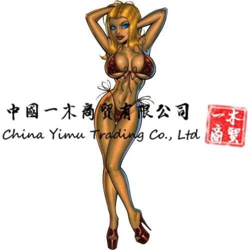 8sexy Pinup Bikini Beach Babe California Girl Vinyl Bumper Sticker Hololive Decal