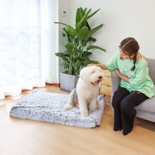 1pc Winter Pet Mat Plush Cushion Washable Warm Mattress Bed Thickened Dog Cat Sleeping Pad