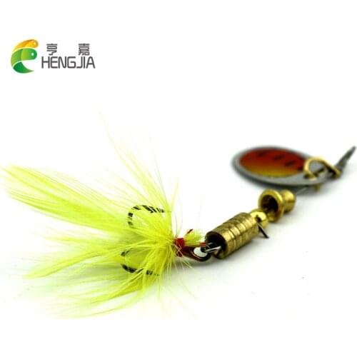 HENGJIA 6cm 3.6g hard metal trolling spinnerbaits wobbler sequin fishing lures pike carp trout catfish fishing baits tackle