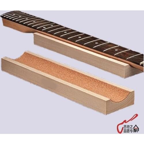 1 Piece GuitarFamily Guitar Bass Neck Rest Caul Neck Rest Long Neck Support Guitar Fretwork Cork Lined