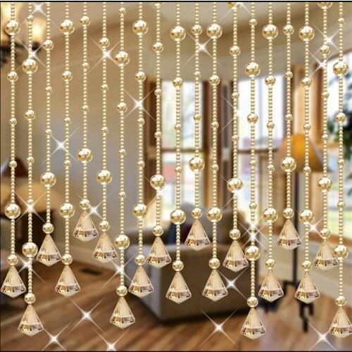 10pcs 1 meters DIY glass crystal beads curtain window door curtain passage wedding backdrop home decorations