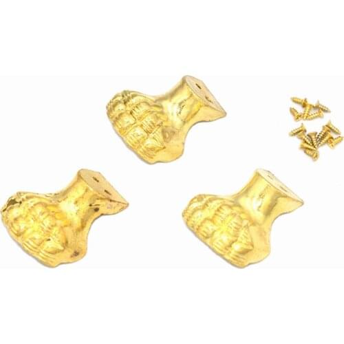 13×25mm metal Gold box feet Legs Decorative Feet Leg Corner Protector Guard furniture for Box furniture table diy Making 8pcs