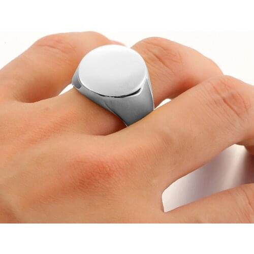 26 letters Stainless Steel Hoop Round Initial Ring Engraved engraving Circlet Glossy Women Men Silver Finger Rings Jewelry