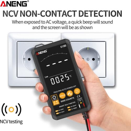 ANENG 618B Digital Multimeter Touch DC/AC True RMS Professional Analog Test Multimetro Transistor Capacitor NCV Testers Meter