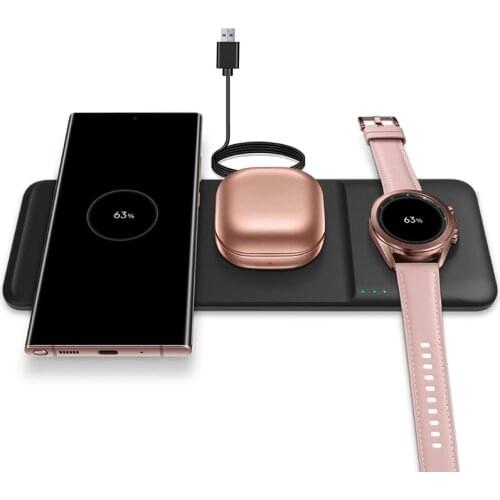 Wireless Charger 3 in 1 Wireless Charging Station for Sam-sung Mobile Phone Gal-axy Watch Earbuds