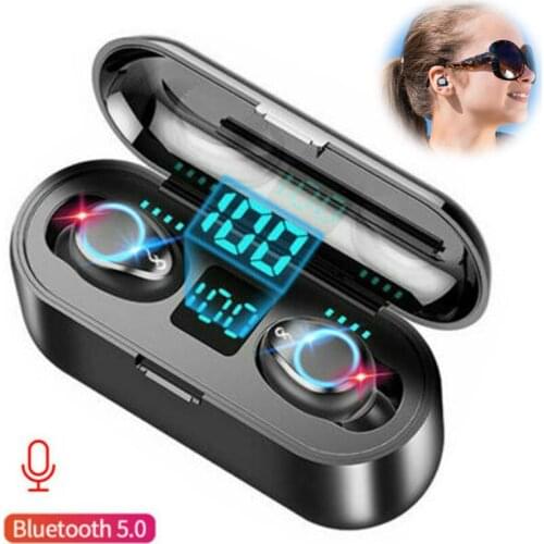TWS Wireless Earphones Mini Bluetooth Headset Noise Cancelling Handsfree Earpieces Stereo Music Double Earbuds for Cell Phones