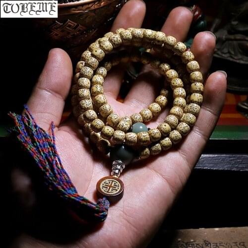 Blessed Tibetan Mala Buddhist 108 Prayer Beads Mala Tibetan Lotus Seeds Mala Buddhist 108 Beads Rosary