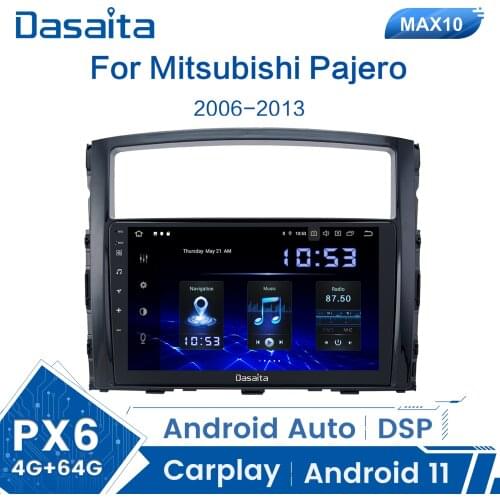Dasaita Car Multimedia Player 9" IPS Screen Android 9.0 For Mitsubishi Pajero V97 V93 Rockford Radio 2006 2007 2008 2009 2011