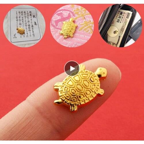 Japan Money Turtle Asakusa Temple Small Golden Tortoise Guarding Praying Lucky Wealth Home Decoration Lucky Wallet Accessories