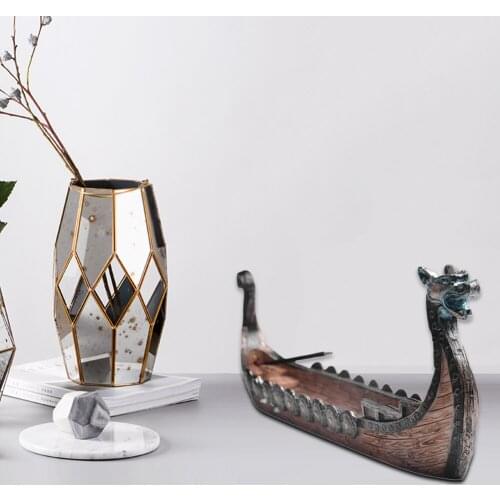 Retro Incense Burner Dragon Boat Incense Stick Holder Traditional Chinese Design Hand Carved Carving Censer Home Robust