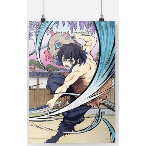 Inosuke Hashibira Kimetsu no Yaiba anime Canvas poster Painting wall Art decor Living room Bedroom Study Home Decoration Prints