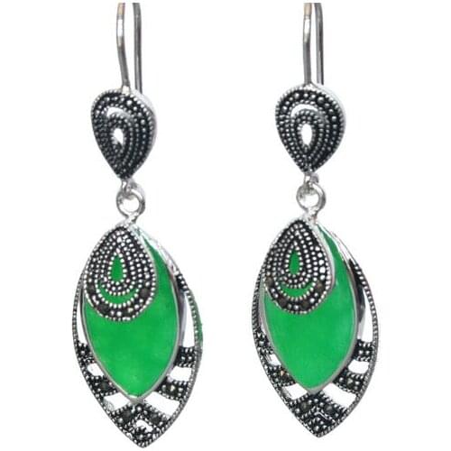 JINHONGBO VINTAGE LONUXN 18mm color 925 Sterling Natural women Natural Stone jewelry bread big earringsgirl Wedding