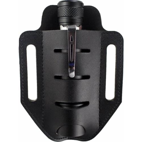 Leather Sheath for Leather man Multitool Sheath EDC Single Pocket Organizer Holder for Belt Flashlight Outdoor Camping Tools