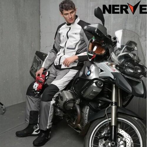 NERVE Mens Motocross Off-Road Jaqueta Oxford Cloth Waterproof Motorcycle Riding Racing Moto Jacket Five Protector mesh jaket