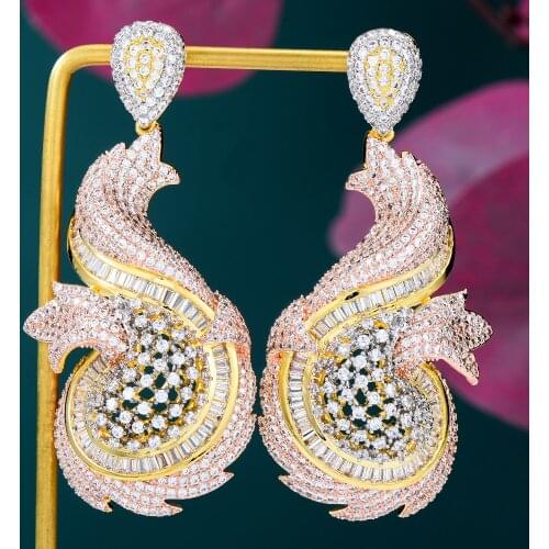 Missvikki Trendy Luxury Sparkly Gorgeous Big Drop Earrings High Quality CZ for Women Girl Daily Romantic Earring Jewelry