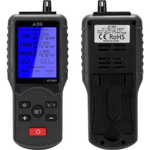 Multifunctional Air Quality Tester CO2 Gas Dector TVOC Meter Temperature Humidity GMeasuring Device Carbon Dioxide Monitor