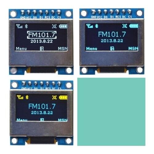 0.96 inch 7PIN SPI Blue/White/Yellow Blue OLED Module SSD1306 Drive IC I2C Interface 128*64