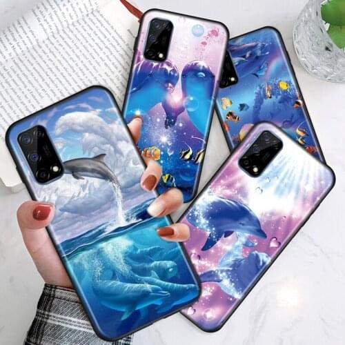 Ocean dolphin For Realme V15 X50 X7 X3 superzoom X2 C17 C11 C3 7i 7 6i 6S 6 5 Narzo 20 5G Pro Soft Phone Case